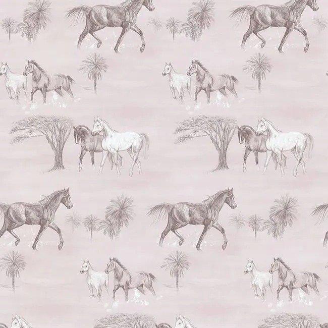 PAPEL DE PAREDE CAVALOS VINTAGE ELEGANTE