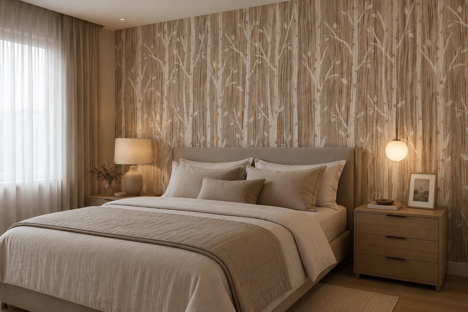 PAPEL DE PAREDE ARVORES GALHOS PARA SALA E QUARTO