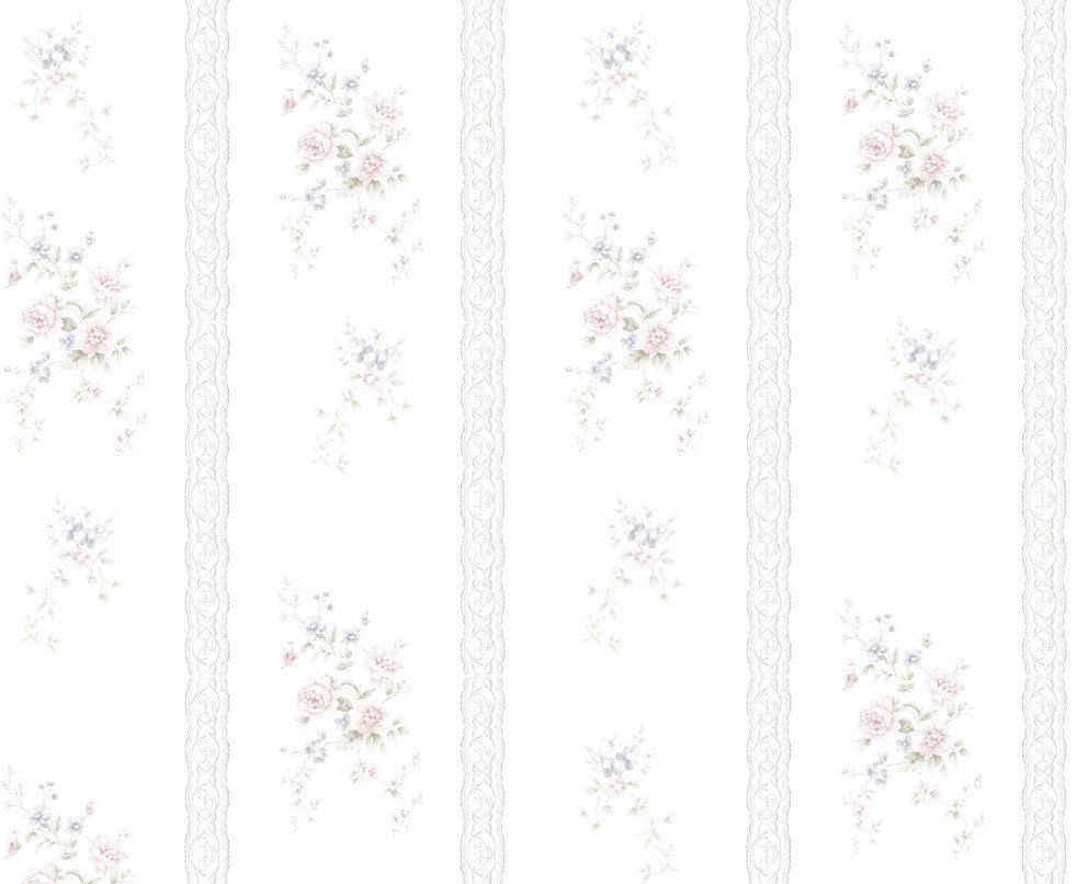 PAPEL DE PAREDE LISTRAS COM FLORES