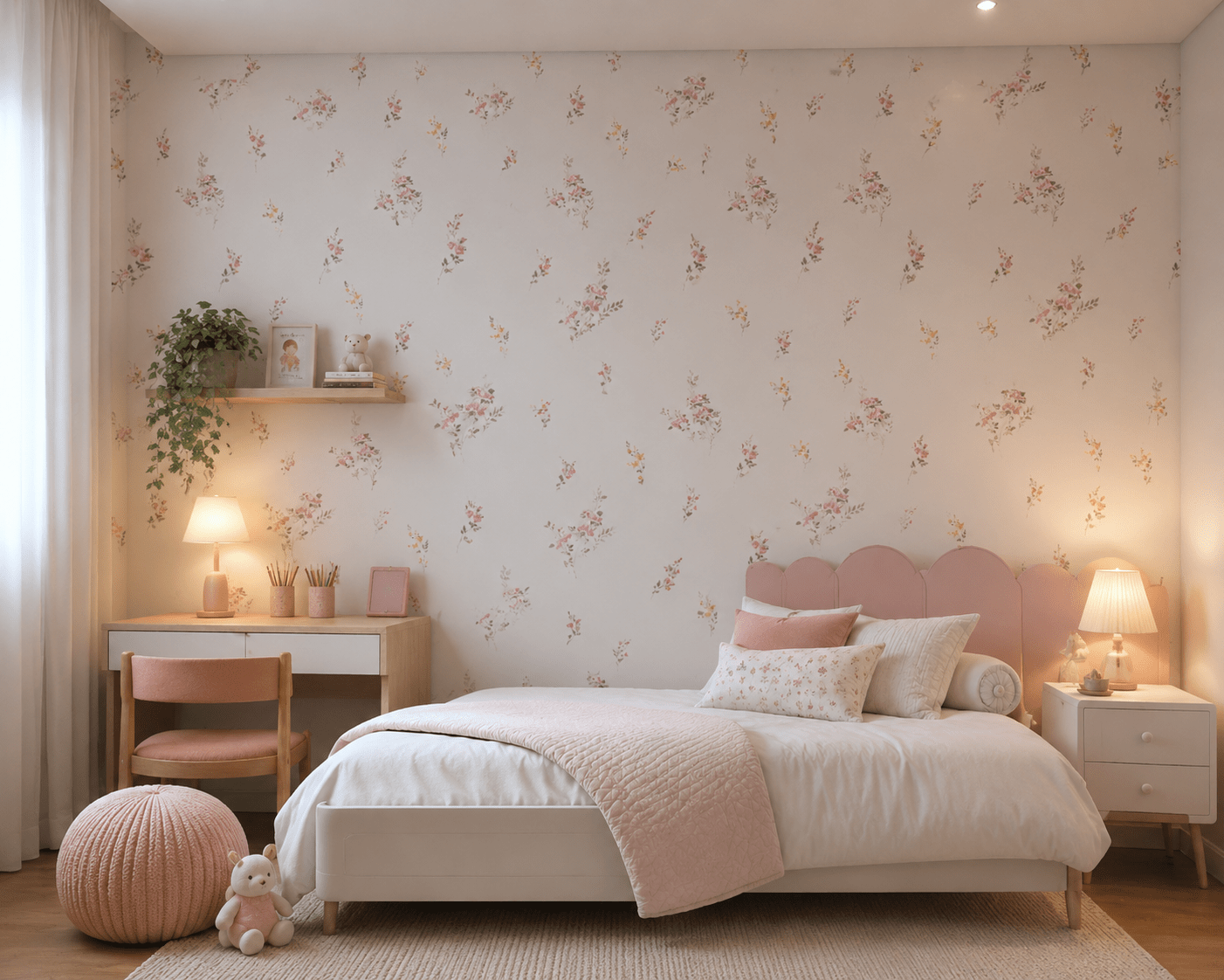 PAPEL DE PAREDE FLORES AQUARELA ROSAS AMARELAS