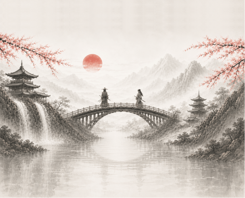 PAPEL DE PARDE JAPONES ORIENTAL AQUARELA