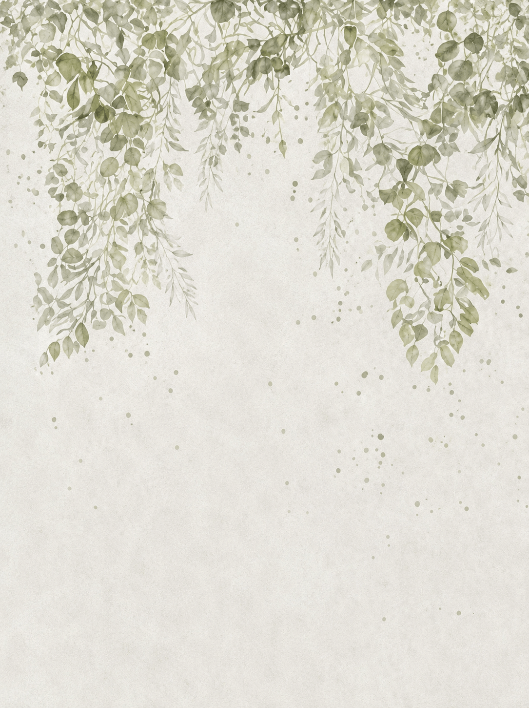 PAPEL DE PAREDE FLORAL FLORES CAINDO TONS VERDE