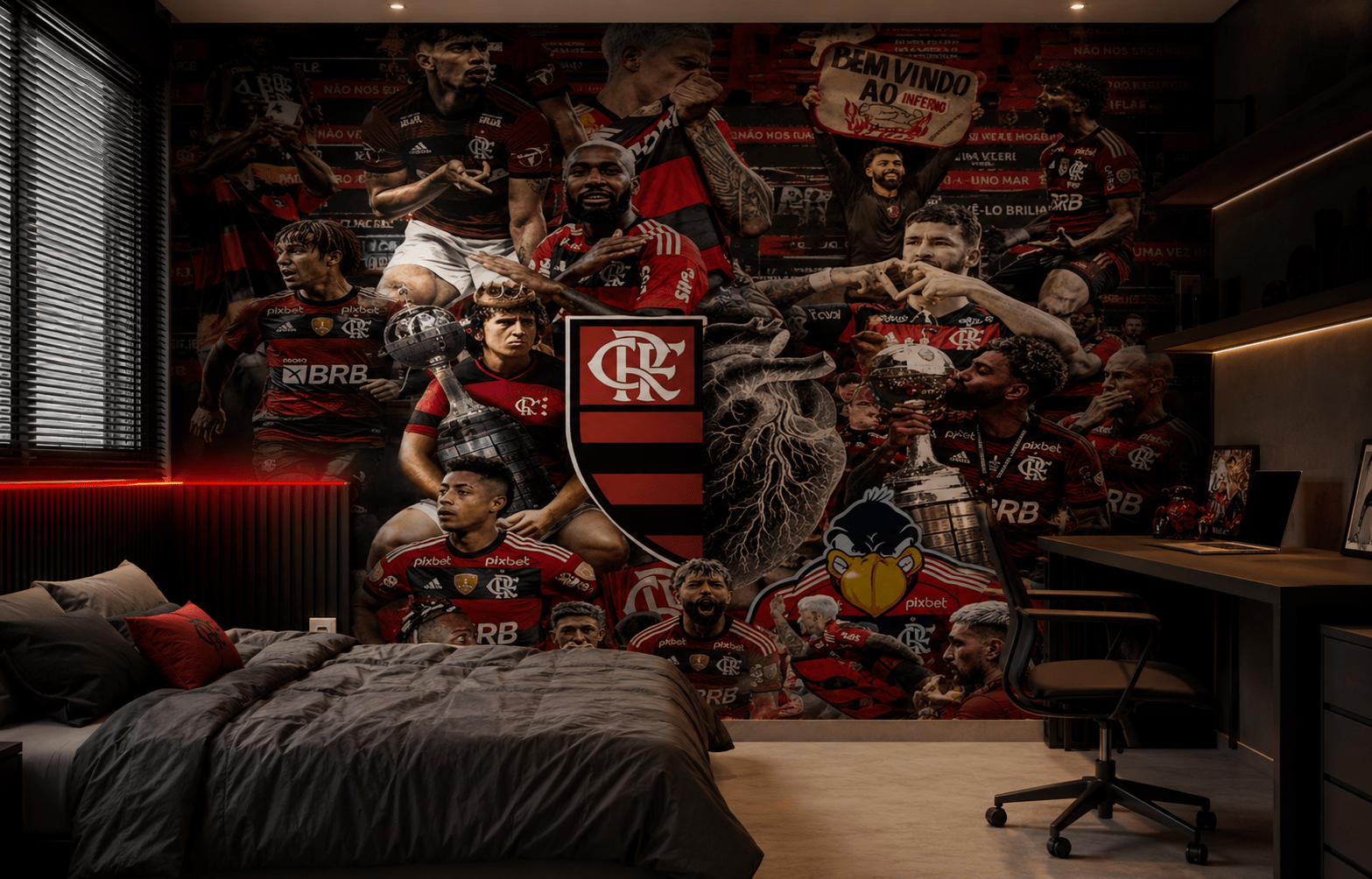 PAPEL DE PAREDE FLAMENGO