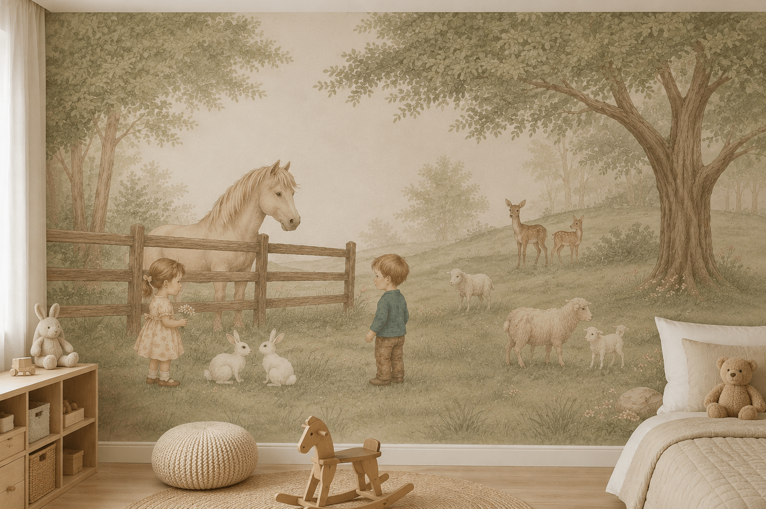 PAPEL PAREDE ANIMAIS NA FAZENDA